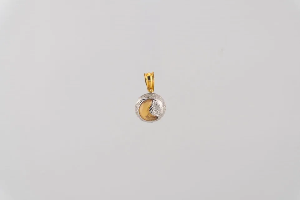 Set aretes y dije oro blanco y amarillo