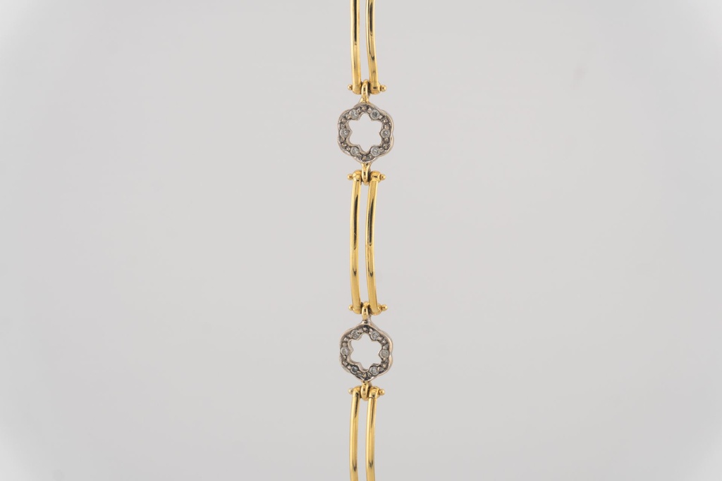 [PU-00008] Pulsera flor diamantes