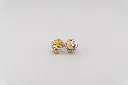Set aretes y dije oro blanco y amarillo