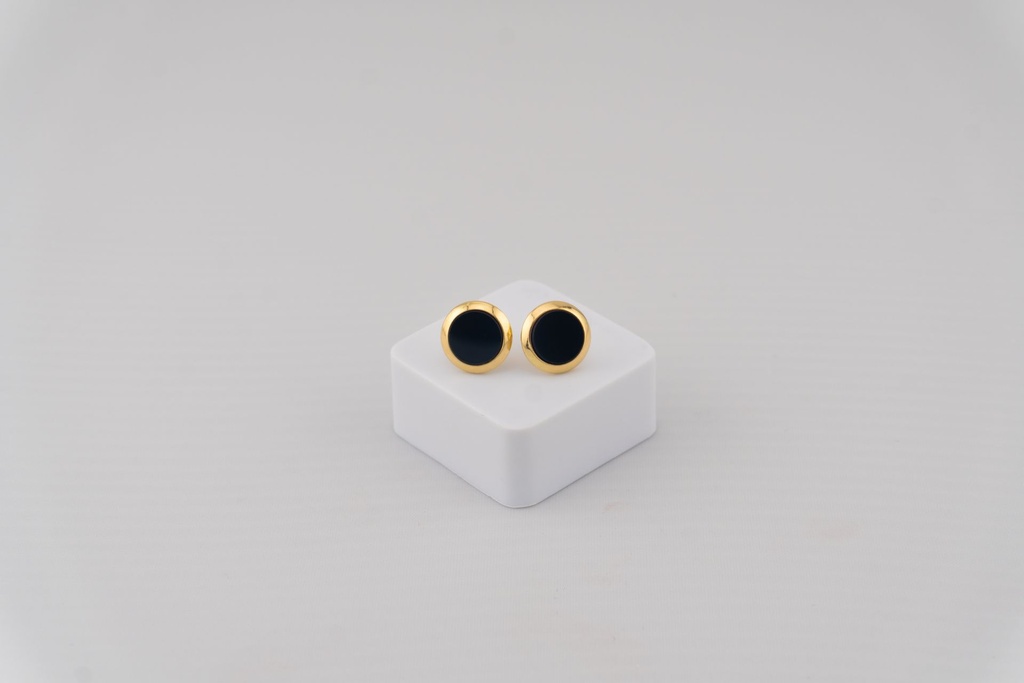 [AR-00013] Arete oro amarillo con Onix